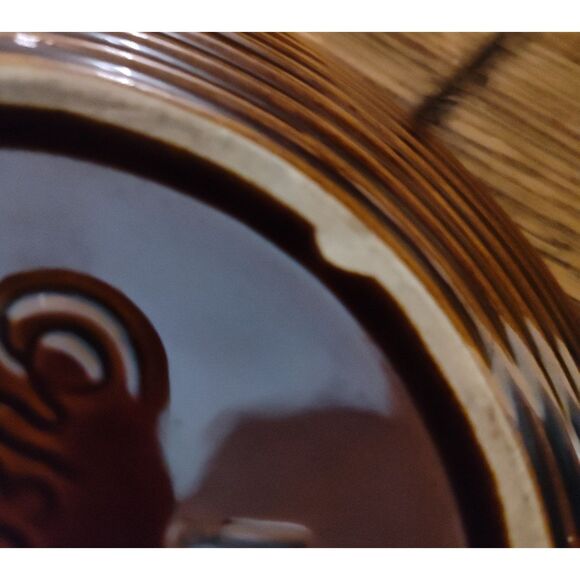 Vintage Hull Oven Proff USA Brown Drip Salad Plates - Set of 4 Great Condition! - Picture 3 of 10